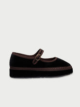 Double Seth Mary Jane velvet shoes