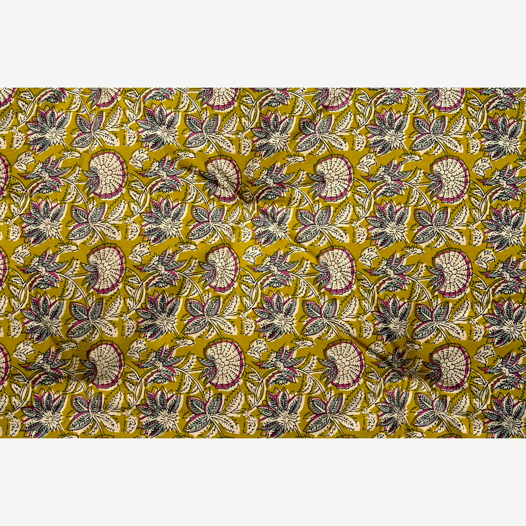 Madam Stoltz Printed cotton mattress Curry 60x100cm