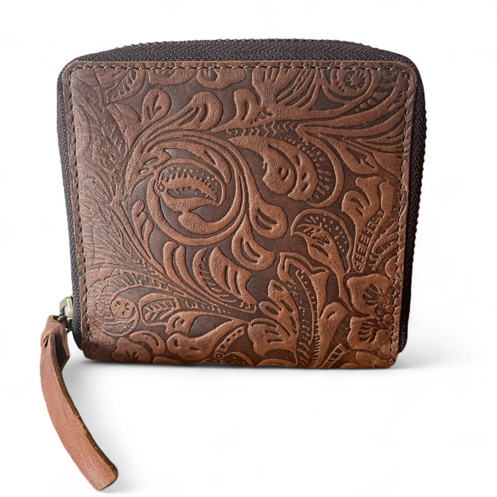CollardManson Square Wallet- Brown Floral
