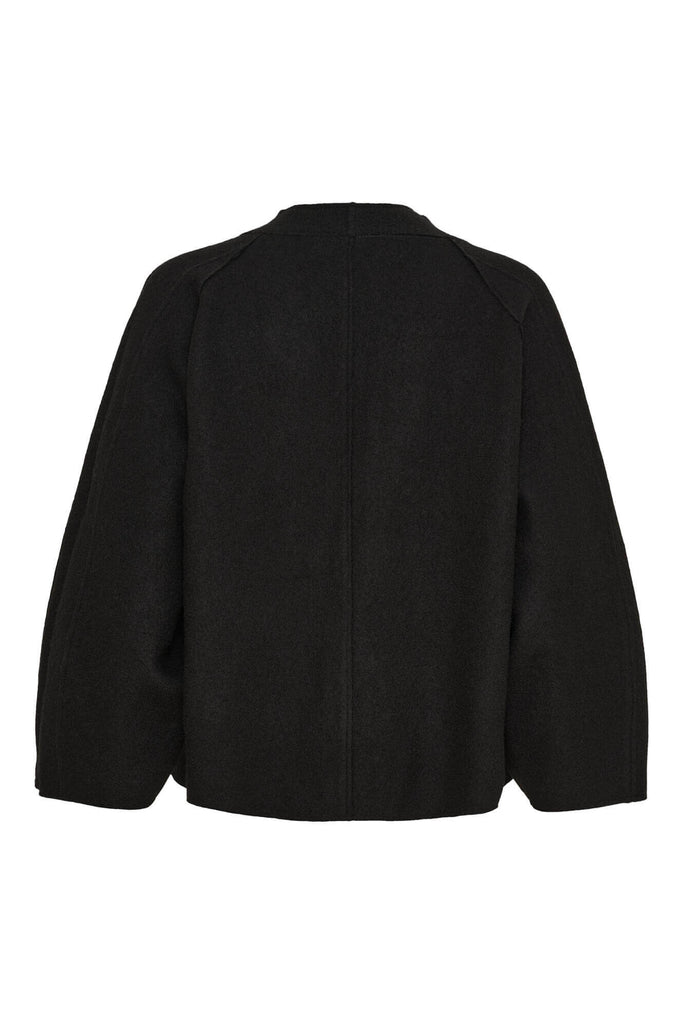 Ea Raglan Short Cardigan Black