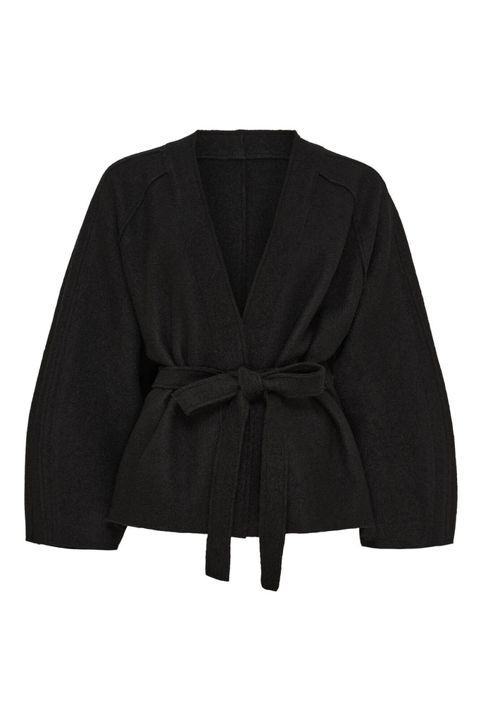 Ea Raglan Short Cardigan Black
