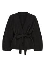 Ea Raglan Short Cardigan Black