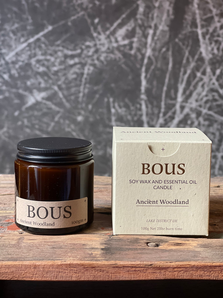 Bous, Ancient Woodland- Medium Soy Aromatherapy Candle