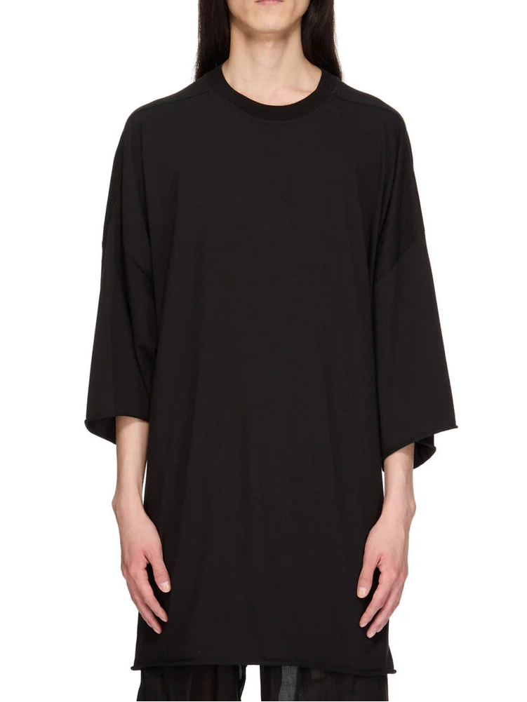 Rick Owens SS26 Temple Tommy T In Black Classic Cotton Jersey