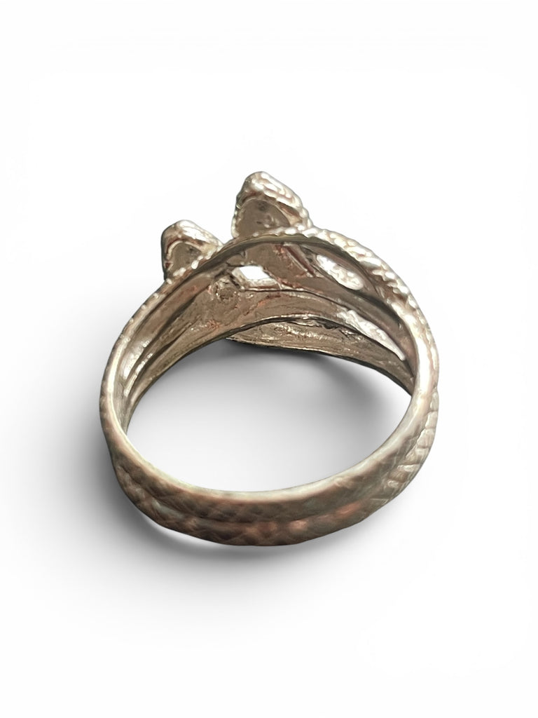 Double snake ring - Silver