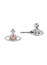 Vivienne Westwood Nano Solitaire Earrings Platinum / D Rose Crystal