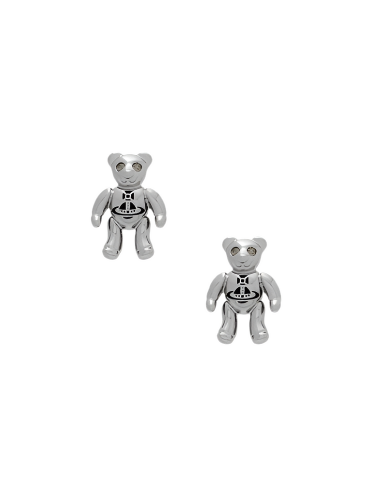 Vivienne Westwood RUBY SMALL EARRINGS - PLATINUM / BLACK DIAMOND