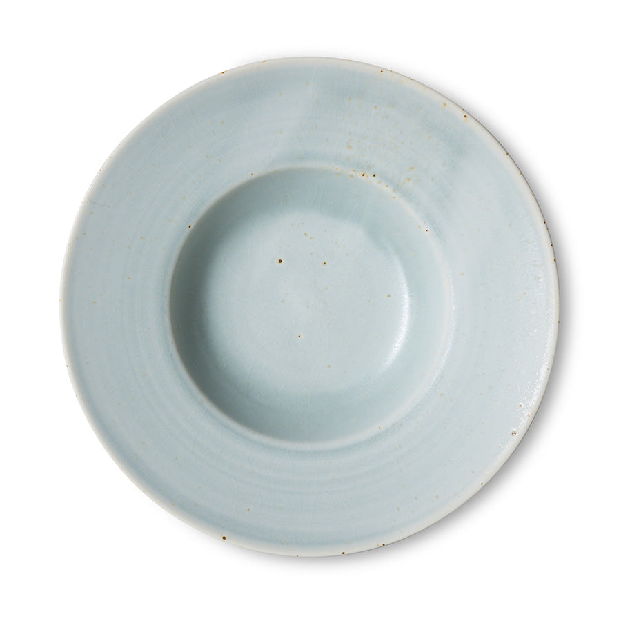 HKLiving Chef ceramics: pasta plate, soft blue
