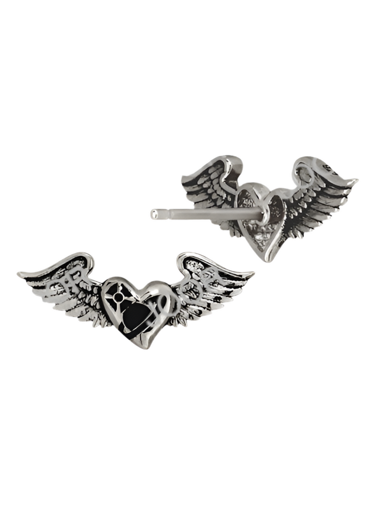 Vivienne Westwood HERBERT EARRINGS (925) - ANTIQUE PLATINUM / BLACK