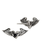 Vivienne Westwood HERBERT EARRINGS (925) - ANTIQUE PLATINUM / BLACK