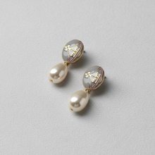 Vivienne Westwood Loelia Earrings - Gold Pale Blue
