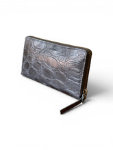 Zipped croc black wallet/ purse