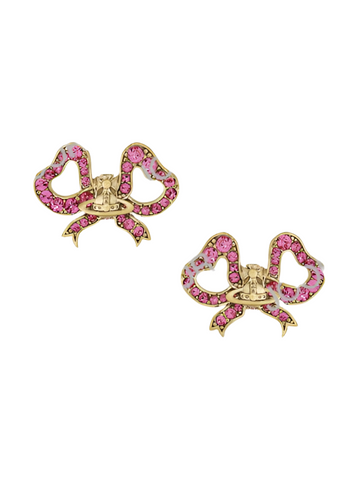 Vivienne Westwood Rigoberta Earrings Gold / Rose Crystal