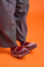 Double Seth Mary Jane velvet shoes