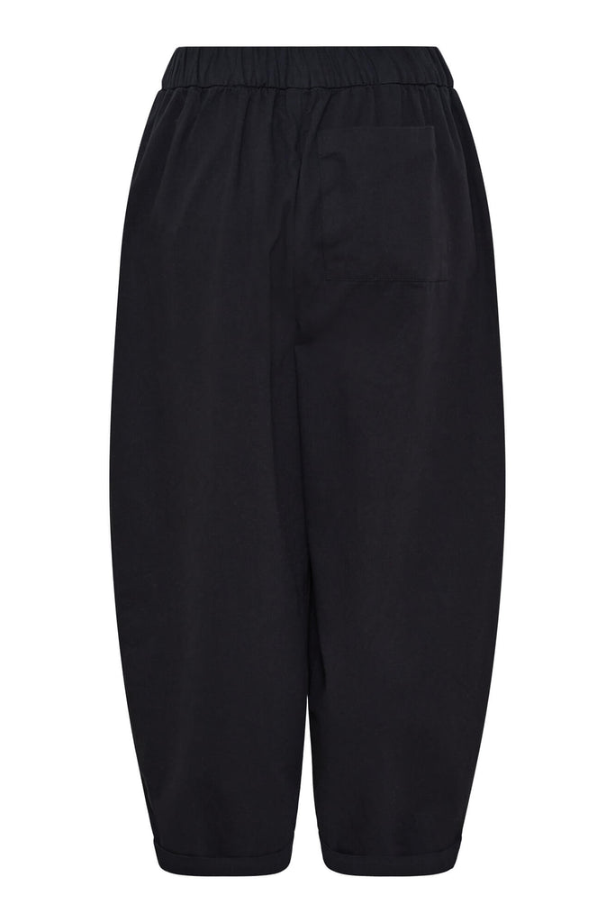 Anne-Mi Black Flora barrel pant black