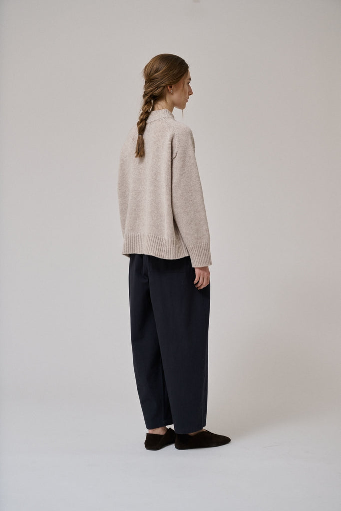Anne-Mi Black Flora barrel pant black