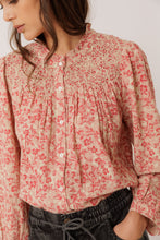 AW26 CAMISA SMOCKED EMBROIDERED SHIRT RED