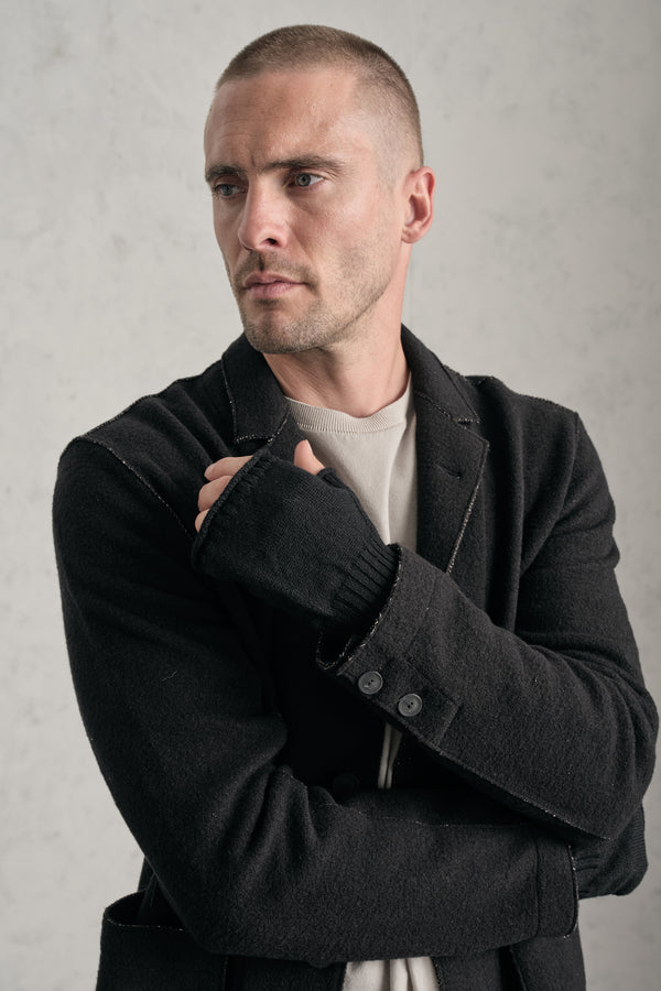 Transit Fingerless gloves in virgin wool