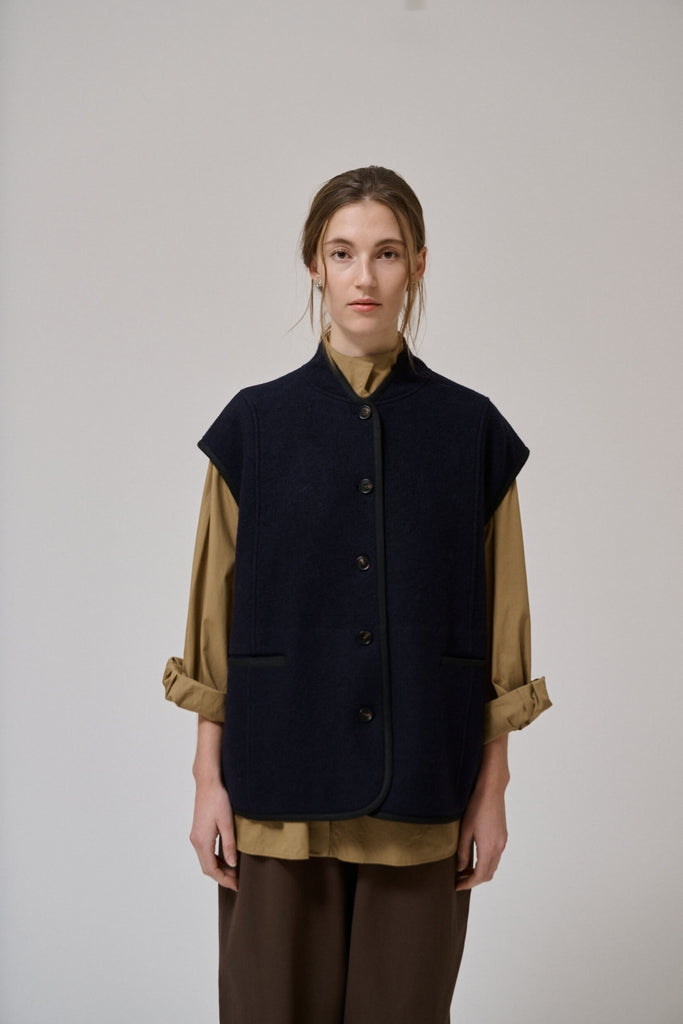 Anne-Mi Dark navy Hill waistcoat