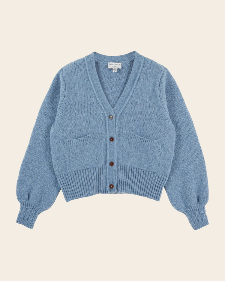 AW26 PULL Cardigan Ultra soft light blue