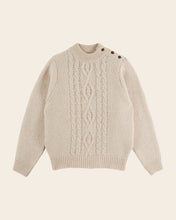 AW26 PULL Beige Irish sweater in merino wool
