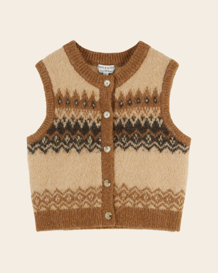 AW26 PULL BEIGE CARAMEL Cardigan