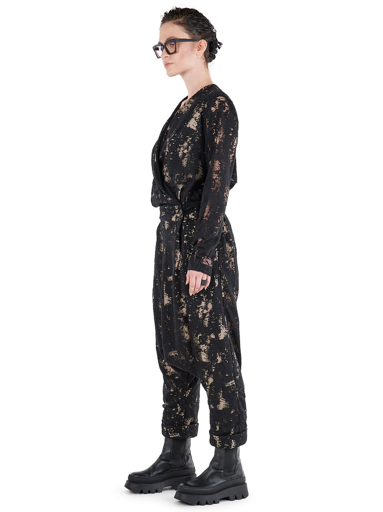 Studiob3 Ilusana Patterned Jumpsuit - Beige/Black