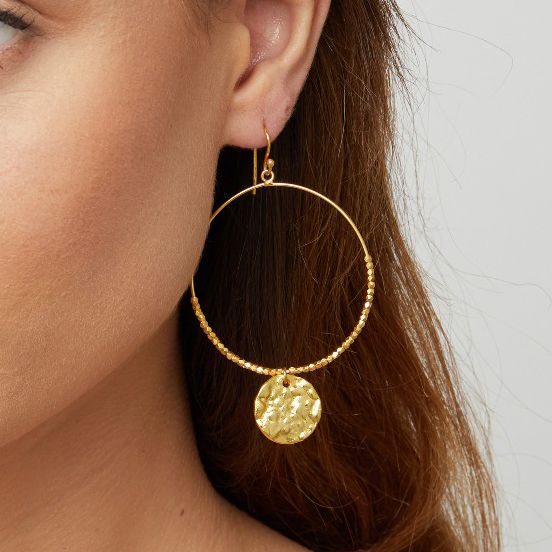 Dominique Large Gold Hoop Earring