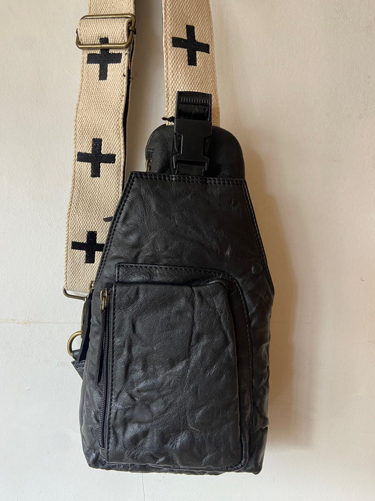 WDTS Crossbody Sling Bag w black cross strap