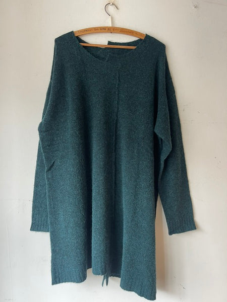 Rundholz AW26 3317003 knited tunic forest melange