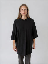 Rick Owens SS26 Temple Tommy T In Black Heavy French Terry