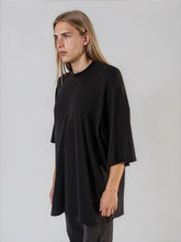 Rick Owens SS26 Temple Tommy T In Black Heavy French Terry