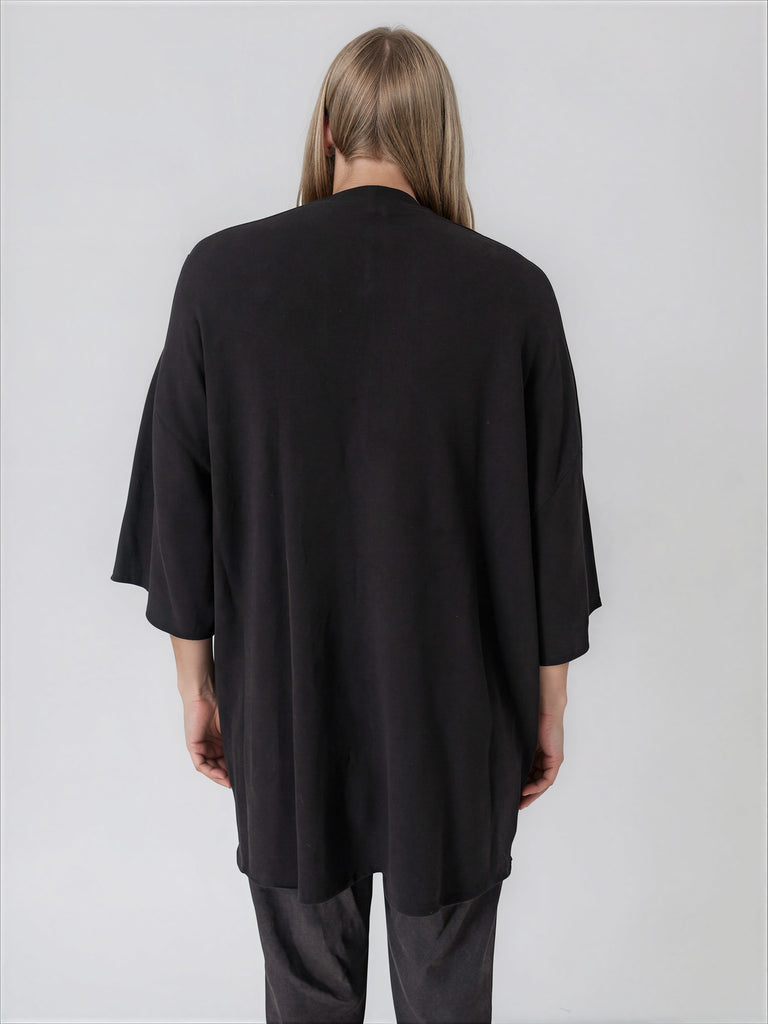 Rick Owens SS26 Temple Tommy T In Black Heavy French Terry