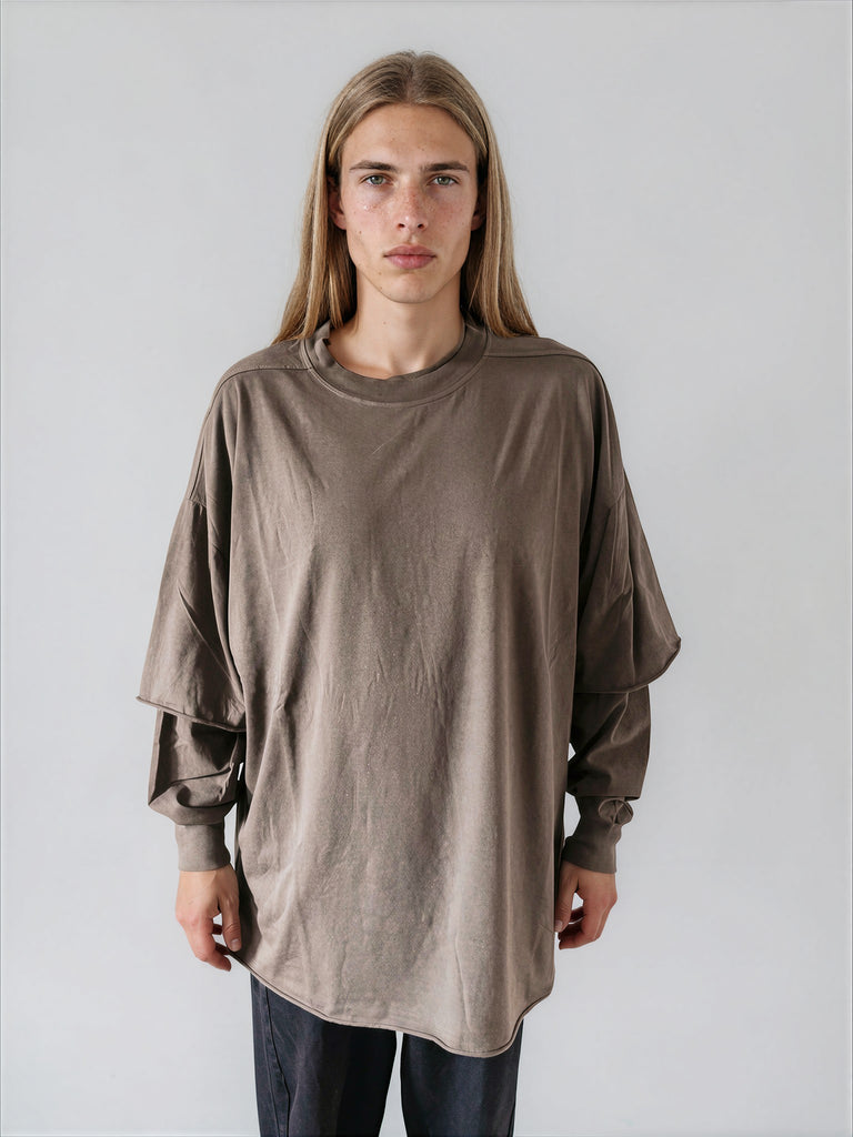 DRKSHDW by Rick Owens AW26 T-SHIRT - TOMMY HUSTLER SWEAT - DUST