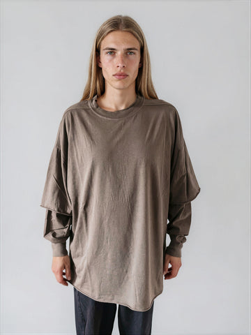 DRKSHDW by Rick Owens AW26 T-SHIRT - TOMMY HUSTLER SWEAT - DUST