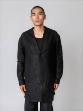 RICK OWENS FW26 TOWER CONCORDIAN SHIRT IN BLACK