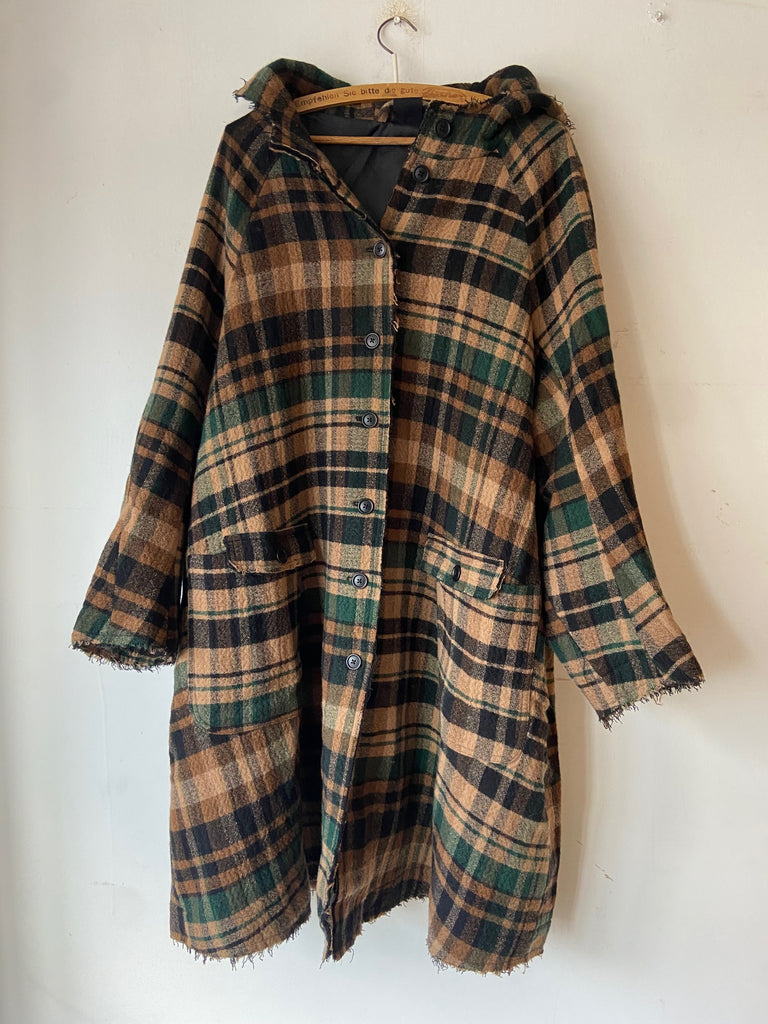 Rundholz AW26 3281203 coat forest check