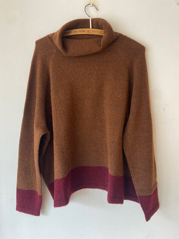 Rundholz AW26 3480701 pullover bronze lava