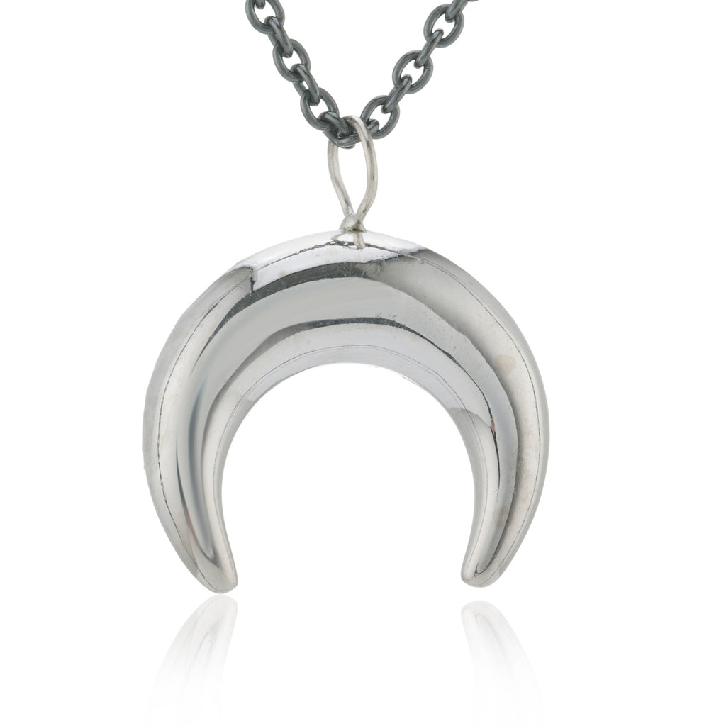 925 Silver Crescent Moon Necklace