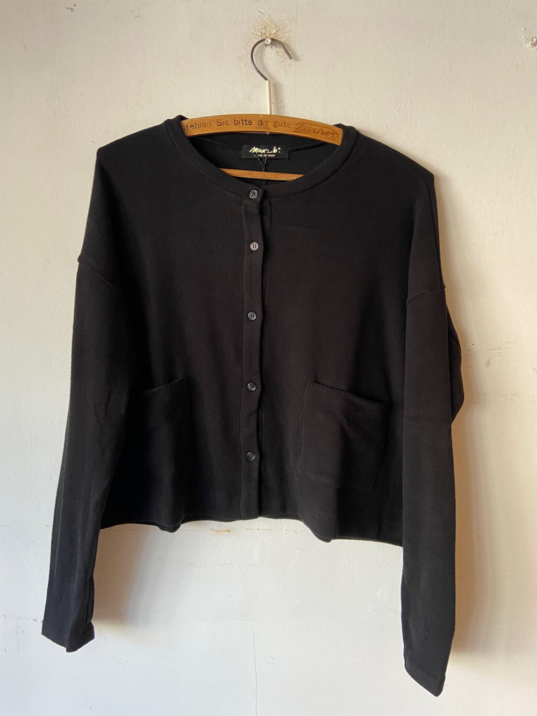 MAMA B AW26 LEAH CARDIGAN NERO
