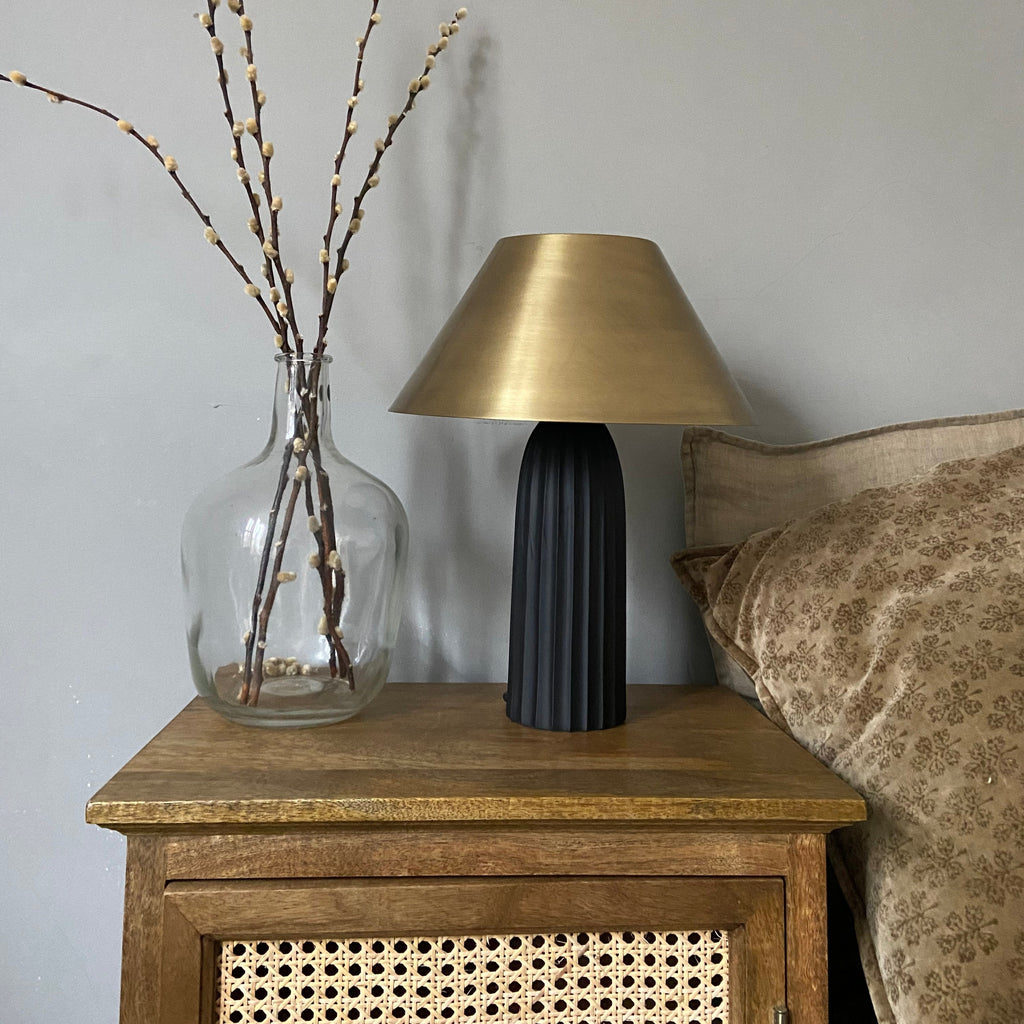 Mira lamp - Antique brass finish Iron and antique black finish aluminium