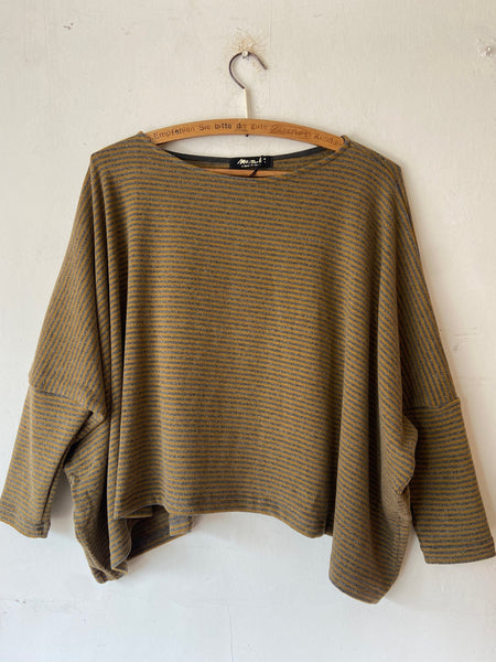 MAMA B KIRA M AW26 JUMPER - GRIGIO (THIN STRIPE)