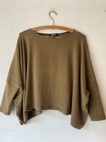 MAMA B KIRA M AW26 JUMPER - GRIGIO (THIN STRIPE)