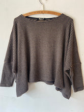 MAMA B KIRA M AW26 JUMPER - NOTTE/ALPACA  (THIN STRIPE)