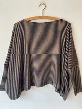 MAMA B KIRA M AW26 JUMPER - NOTTE/ALPACA  (THIN STRIPE)