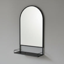 Thomas Black iron mirror with shelf