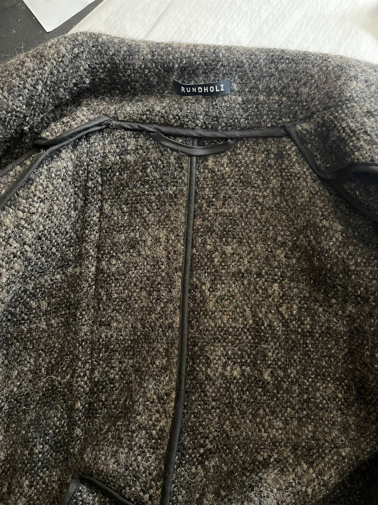 Rundholz AW25 1121201 coat turf mel