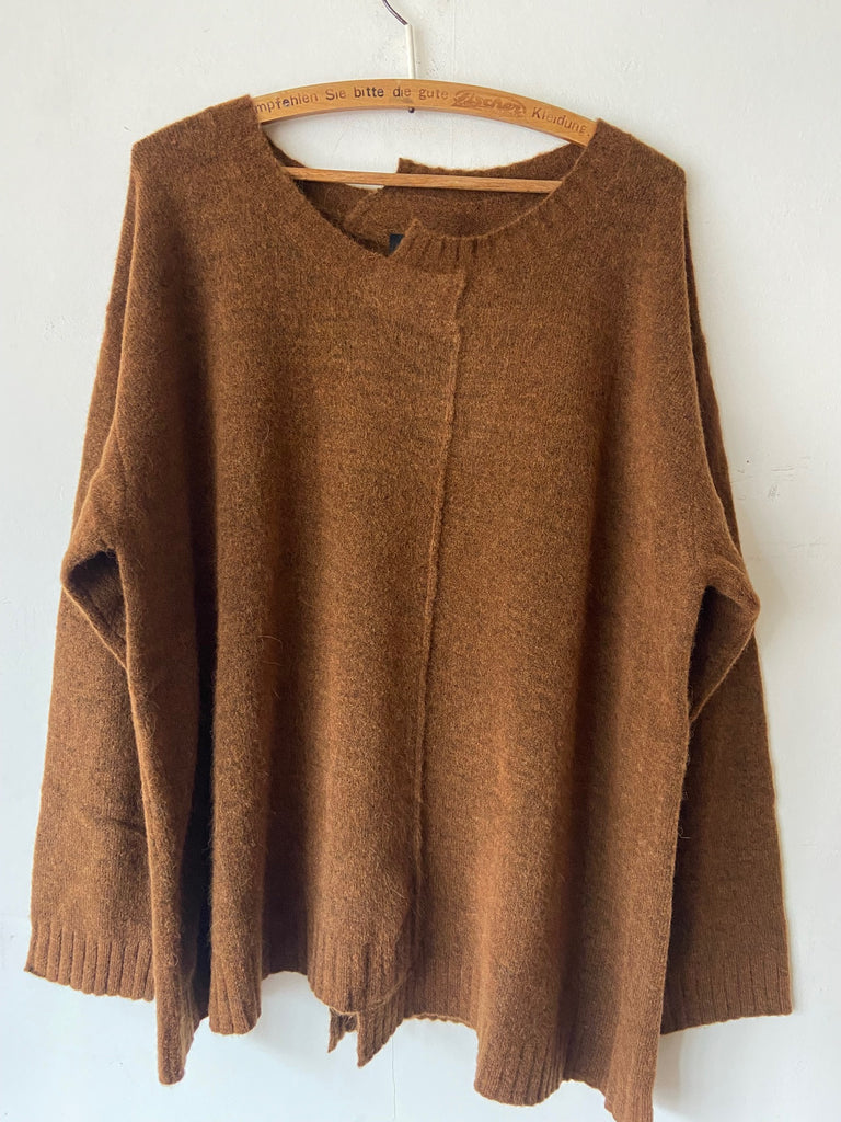 Rundholz AW26 3310701 pullover bronze melange