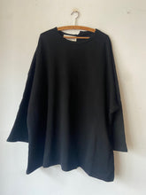 WDTS Asymmetric Medium Weight French Terry Heron Top Black