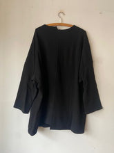WDTS Asymmetric Medium Weight French Terry Heron Top Black